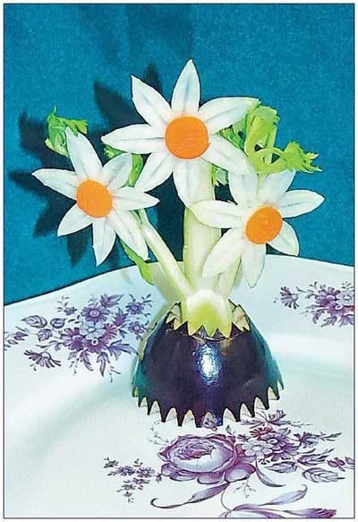 Необычные украшения из обычных овощей Необычные украшения из обычных овощей