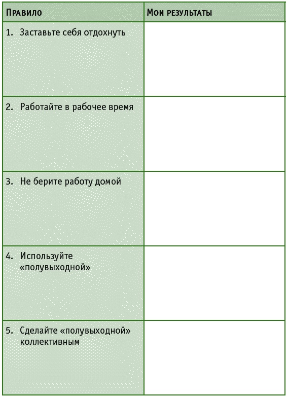 Время на отдых. Для тех, кто много работает Время на отдых. Для тех, кто много работает