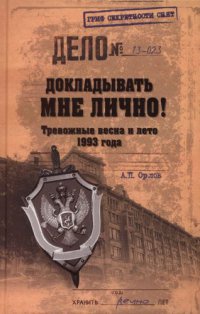 Докладывать мне лично! Тревожные весна и лето 1993 года - Андрей Орлов - Читать книги онлайн | Слушать аудиокниги онлайн | Электронная библиотека books-lib.com