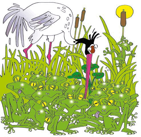 Журавль и дюжина зелёных лягушат Журавль и дюжина зелёных лягушат