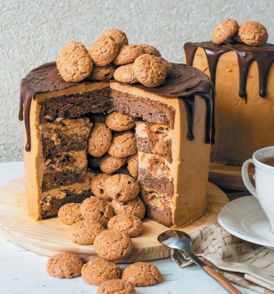 Торты с сюрпризом. Шоколадные, сливочные, кофейные, желейные, ореховые, фруктовые Торты с сюрпризом. Шоколадные, сливочные, кофейные, желейные, ореховые, фруктовые