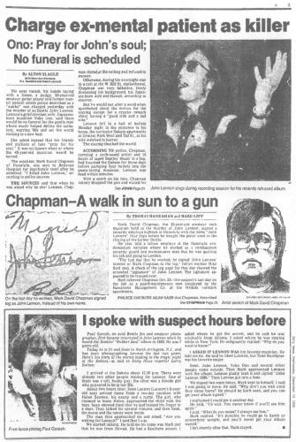 8 декабря 1980 года. День, когда погиб Джон Леннон 8 декабря 1980 года. День, когда погиб Джон Леннон