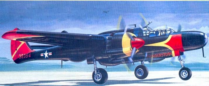 Nortrop P-61 BLack Widow. Тяжелый ночной истребитель США Nortrop P-61 BLack Widow. Тяжелый ночной истребитель США