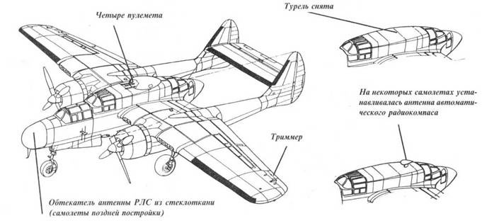 Nortrop P-61 BLack Widow. Тяжелый ночной истребитель США Nortrop P-61 BLack Widow. Тяжелый ночной истребитель США