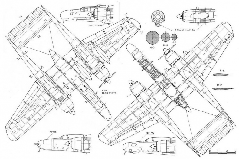 Nortrop P-61 BLack Widow. Тяжелый ночной истребитель США Nortrop P-61 BLack Widow. Тяжелый ночной истребитель США