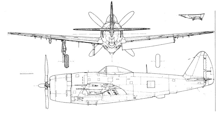 Р-47 «Thunderbolt» Тяжелый истребитель США Р-47 «Thunderbolt» Тяжелый истребитель США