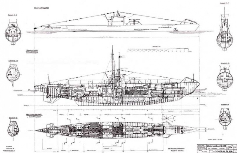 Германские субмарины Тип II крупным планом Германские субмарины Тип II крупным планом