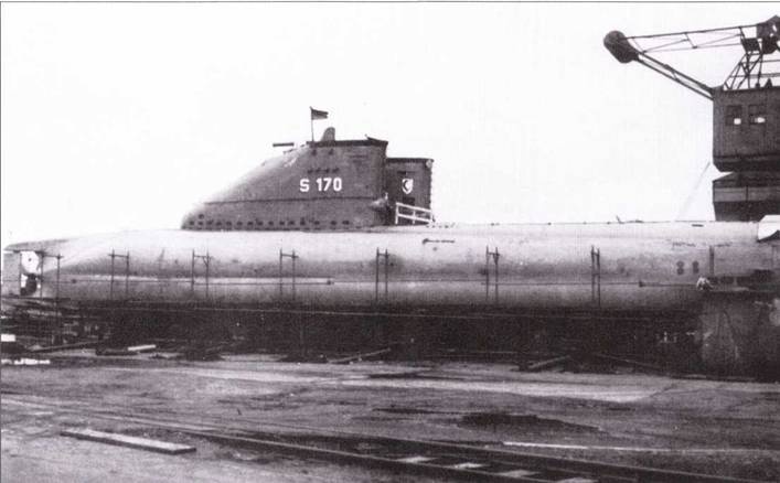 Германские субмарины Тип XXIII крупным планом Германские субмарины Тип XXIII крупным планом