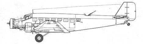 Транспортный самолет Юнкерс Ju 52/3m Транспортный самолет Юнкерс Ju 52/3m