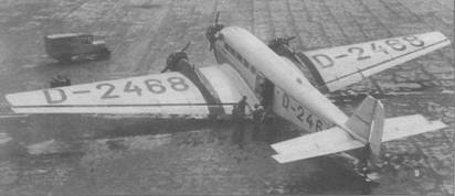 Транспортный самолет Юнкерс Ju 52/3m Транспортный самолет Юнкерс Ju 52/3m
