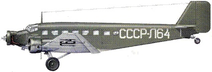 Транспортный самолет Юнкерс Ju 52/3m Транспортный самолет Юнкерс Ju 52/3m