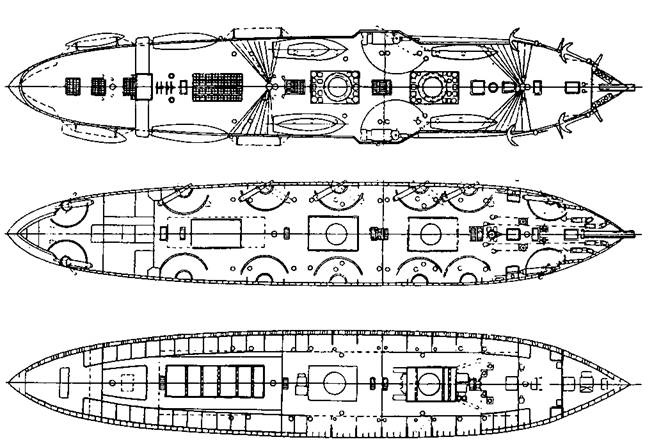 Полуброненосные фрегаты типа “Дмитрий Донской”. 1881-1905 гг. Полуброненосные фрегаты типа “Дмитрий Донской”. 1881-1905 гг.
