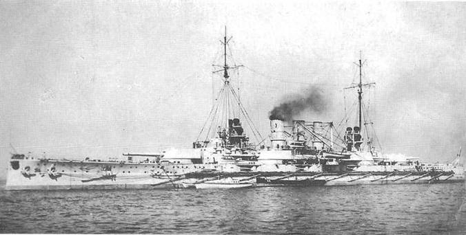 Линейные корабли “Гельголанд”, “Остфрисланд”, "Ольденбург" и "Тюринген" . 1907-1921 гг. Линейные корабли “Гельголанд”, “Остфрисланд”, "Ольденбург" и "Тюринген" . 1907-1921 гг.