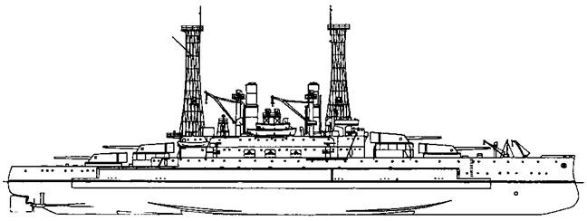 Линейные корабли Соединенных Штатов Америки. Часть I. Линкоры типов “South Carolina”, “Delaware”, “Florida” и “Wyoming”. Линейные корабли Соединенных Штатов Америки. Часть I. Линкоры типов “South Carolina”, “Delaware”, “Florida” и “Wyoming”.