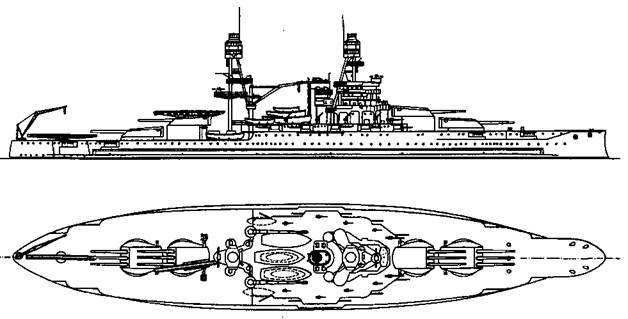 Линейные корабли Соединенных Штатов Америки. Часть II. Линкоры типов “New York”, “Oklahoma” и “Pennsylvania” Линейные корабли Соединенных Штатов Америки. Часть II. Линкоры типов “New York”, “Oklahoma” и “Pennsylvania”