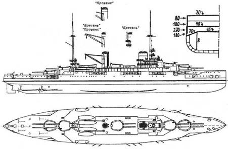 Линейные корабли типа “Бретань” (1912-1953) Линейные корабли типа “Бретань” (1912-1953)