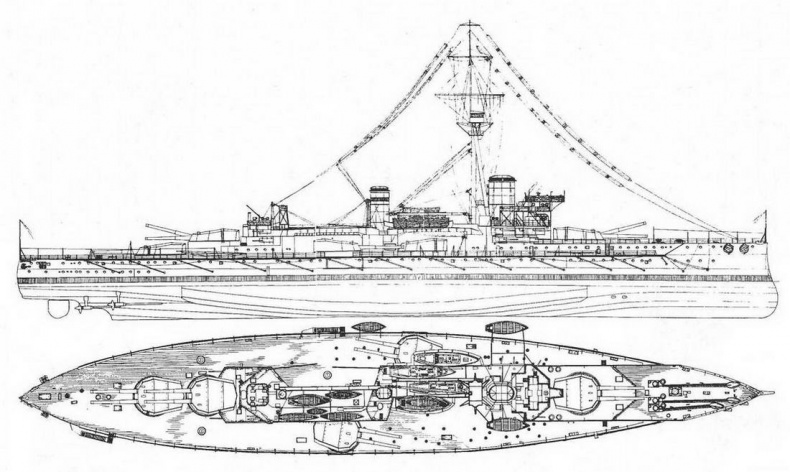 Линейные корабли типа “Нептун”. 1909-1928 гг. Линейные корабли типа “Нептун”. 1909-1928 гг.